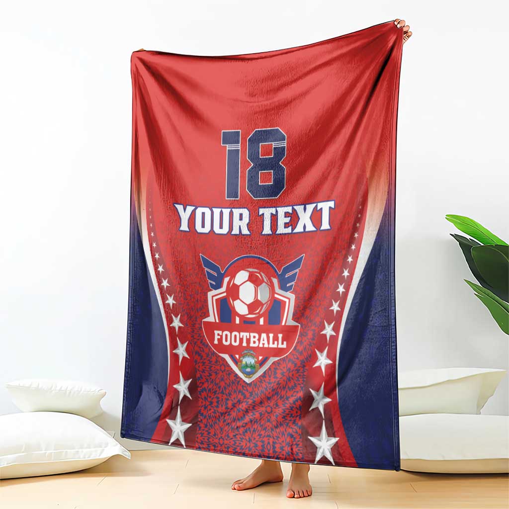 Custom Costa Rica Football Blanket Los Ticos Sporty Style - Wonder Print Shop
