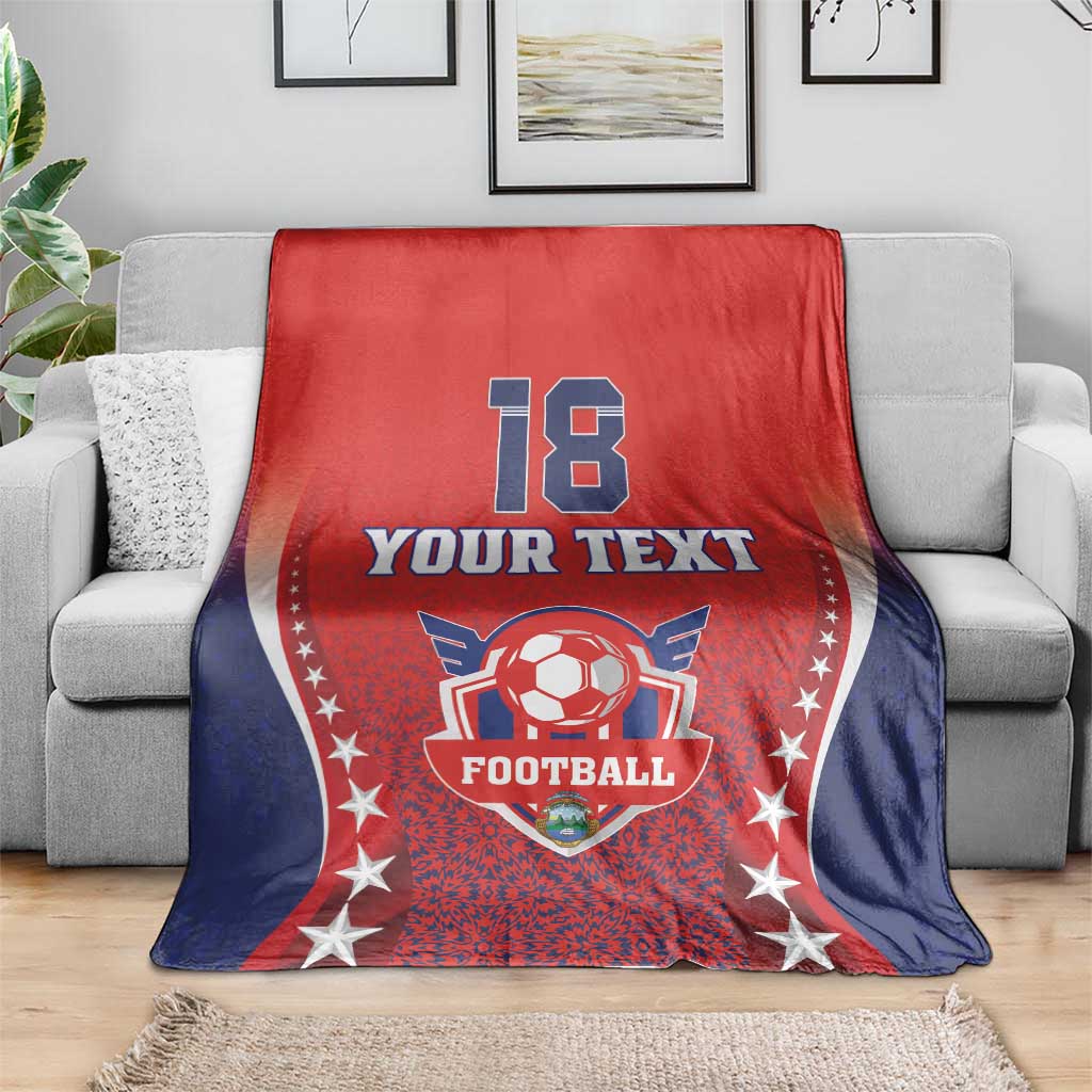 Custom Costa Rica Football Blanket Los Ticos Sporty Style - Wonder Print Shop