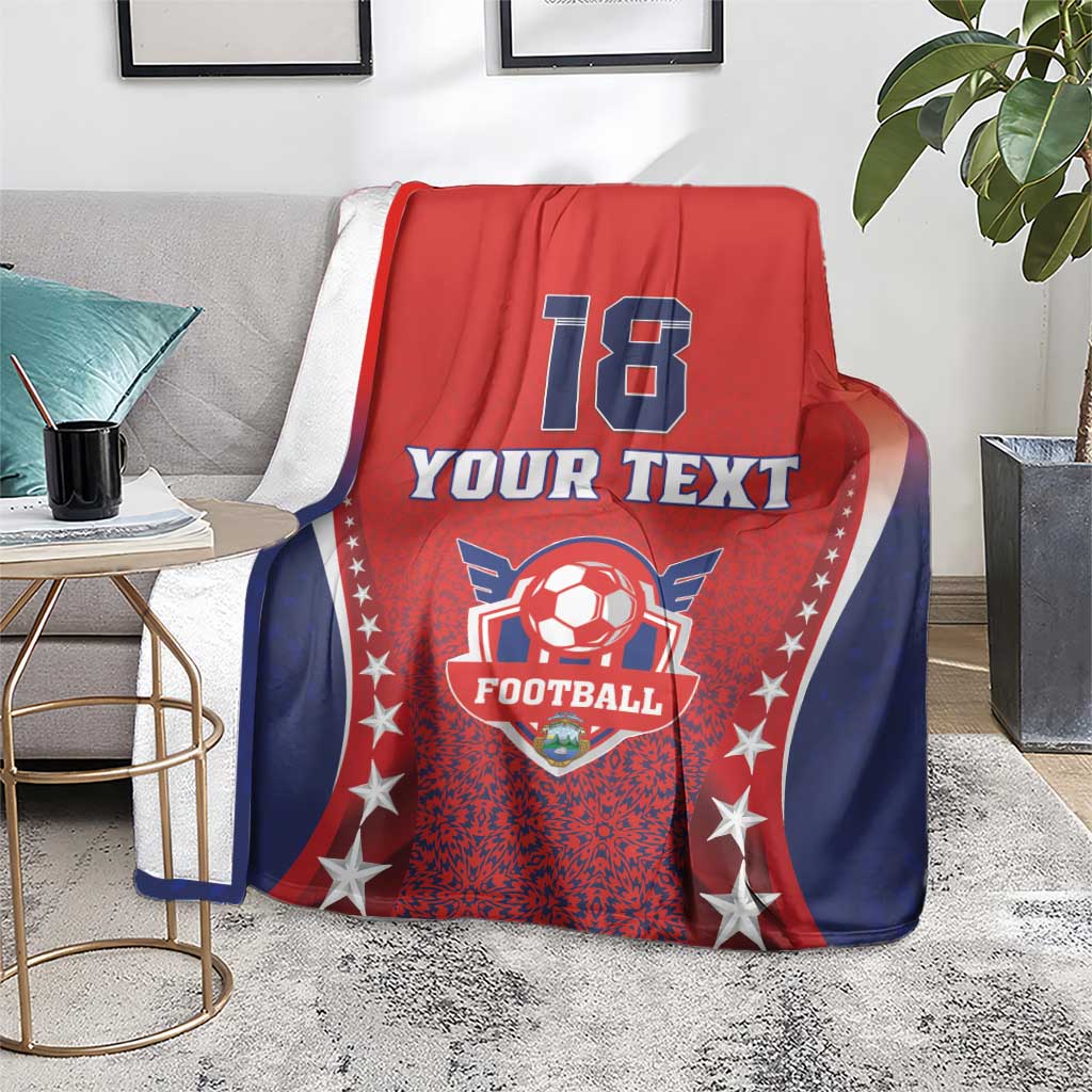 Custom Costa Rica Football Blanket Los Ticos Sporty Style - Wonder Print Shop