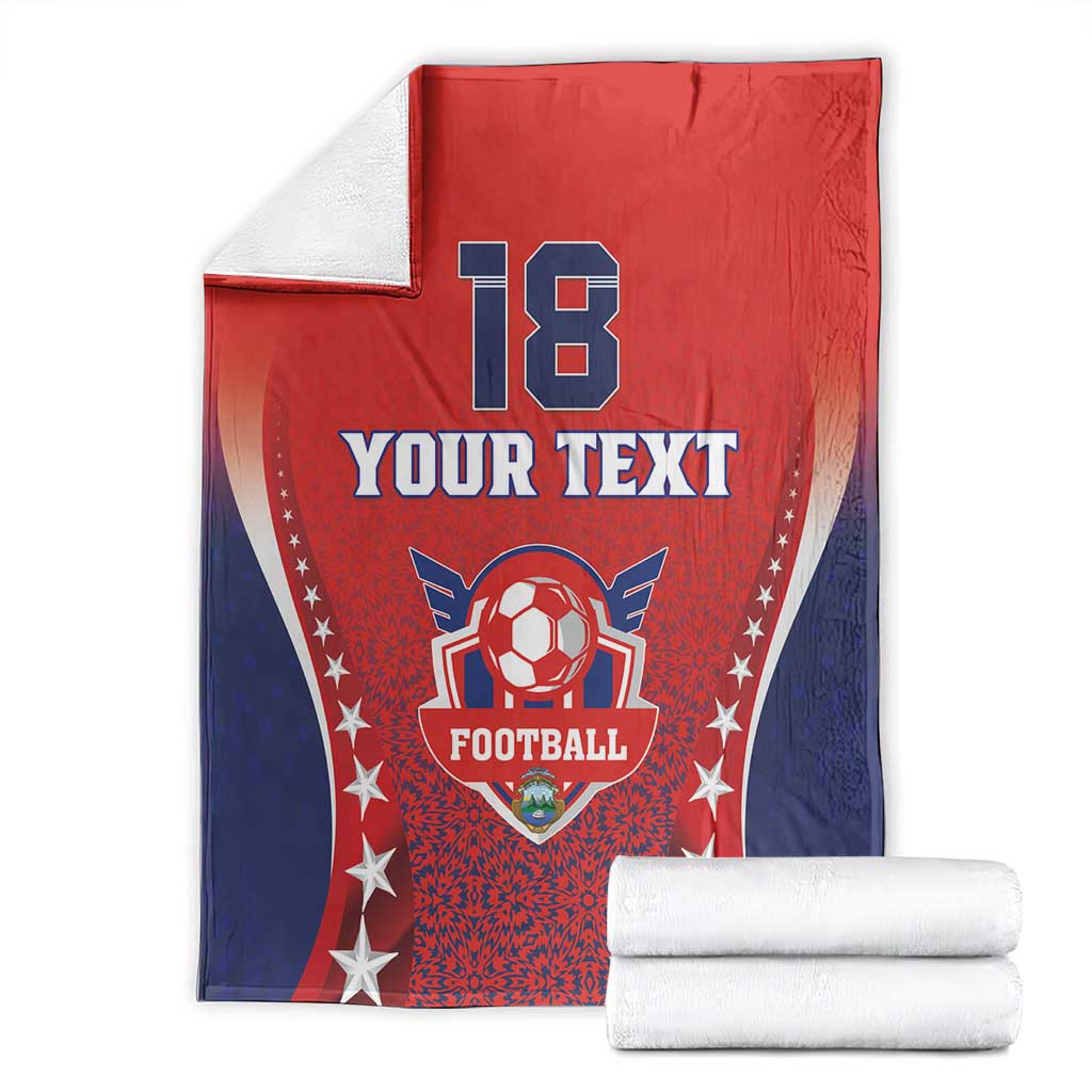Custom Costa Rica Football Blanket Los Ticos Sporty Style - Wonder Print Shop