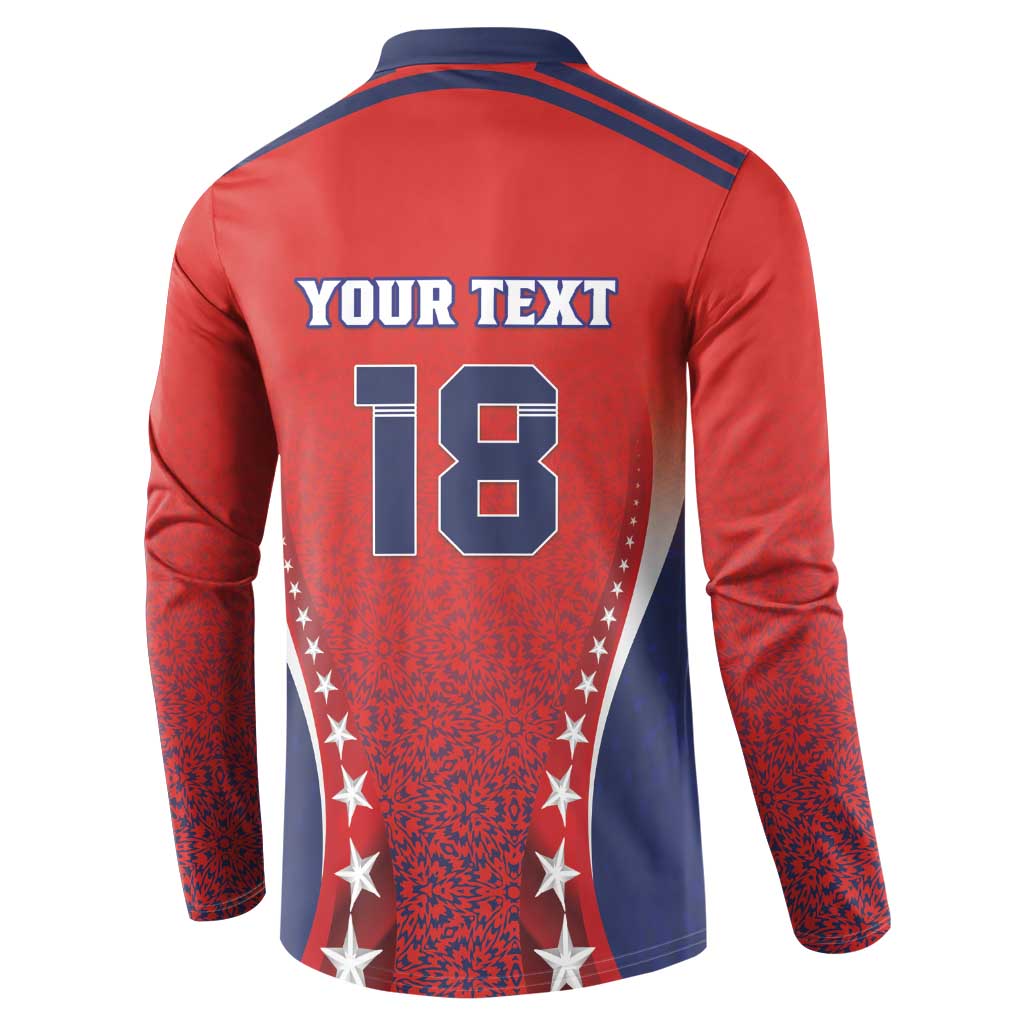 Custom Costa Rica Football Button Sweatshirt Los Ticos Sporty Style - Wonder Print Shop