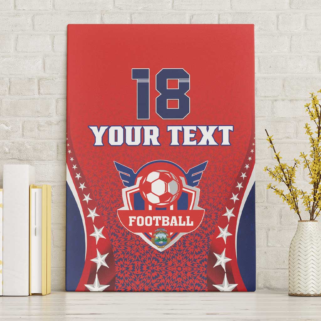 Custom Costa Rica Football Canvas Wall Art Los Ticos Sporty Style - Wonder Print Shop