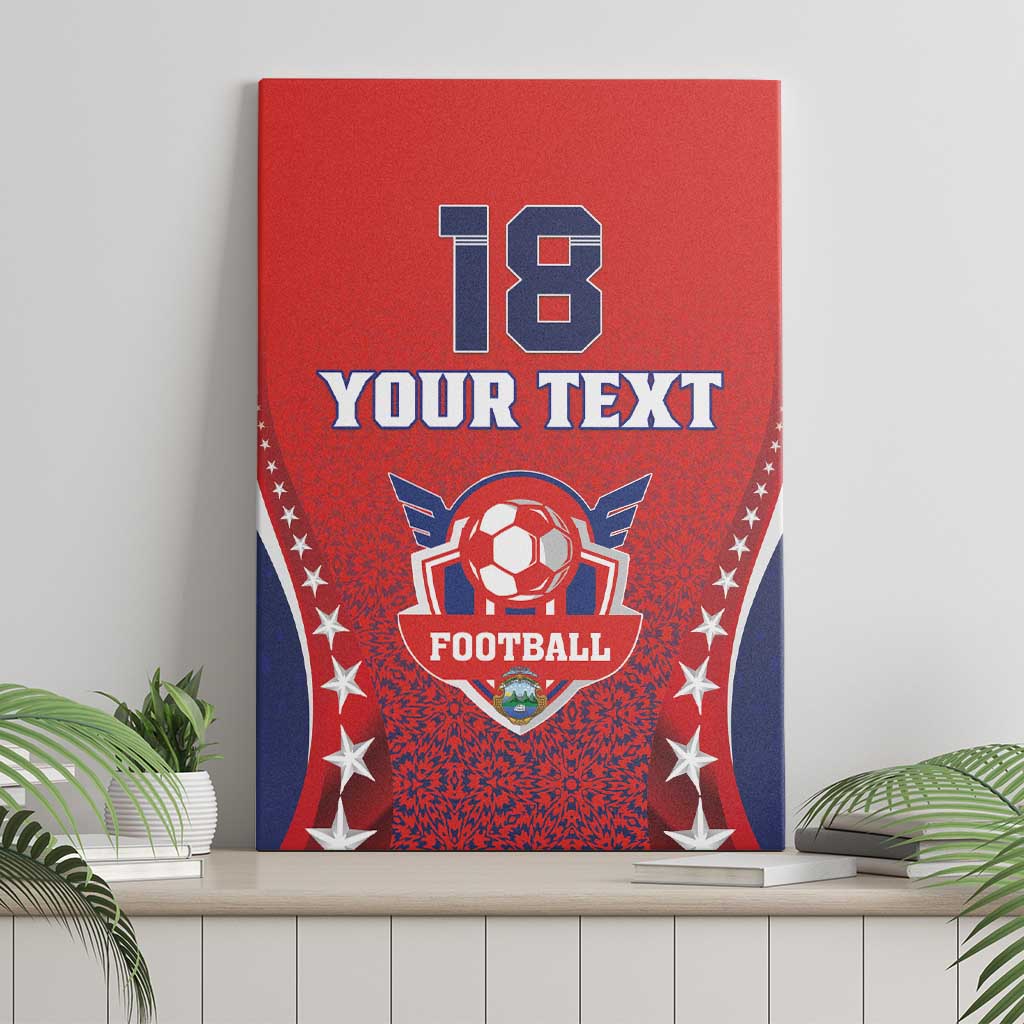 Custom Costa Rica Football Canvas Wall Art Los Ticos Sporty Style - Wonder Print Shop
