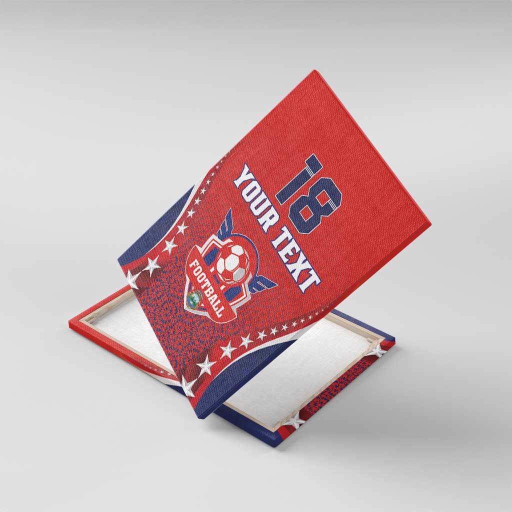 Custom Costa Rica Football Canvas Wall Art Los Ticos Sporty Style - Wonder Print Shop