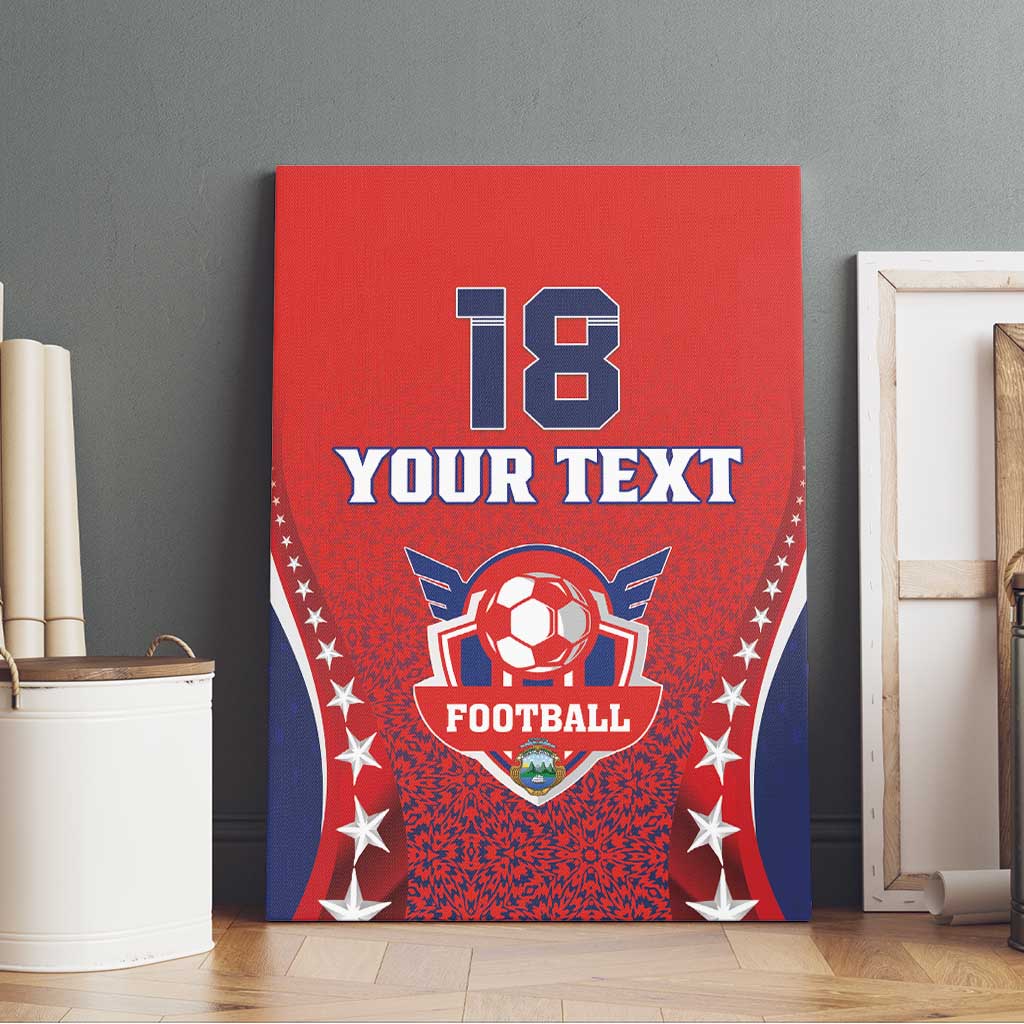 Custom Costa Rica Football Canvas Wall Art Los Ticos Sporty Style - Wonder Print Shop