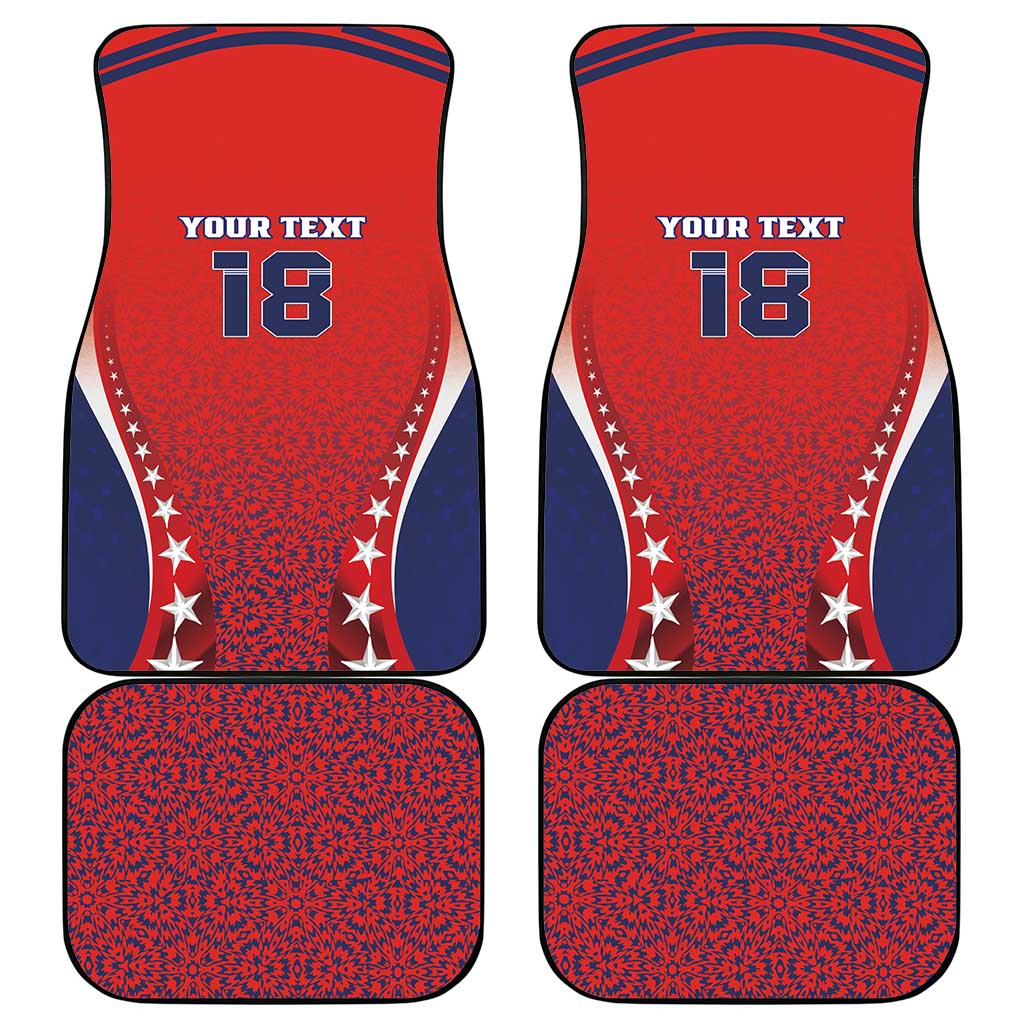 Custom Costa Rica Football Car Mats Los Ticos Sporty Style - Wonder Print Shop