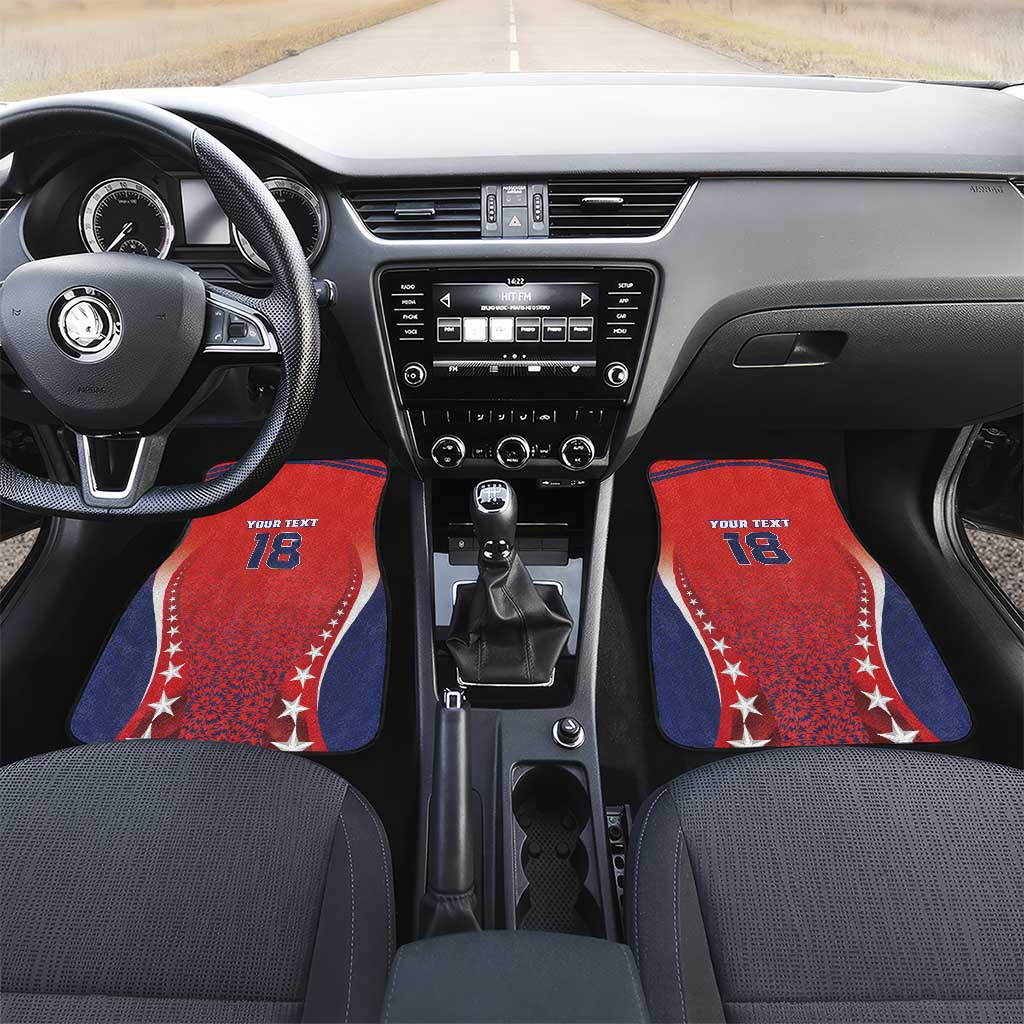 Custom Costa Rica Football Car Mats Los Ticos Sporty Style - Wonder Print Shop