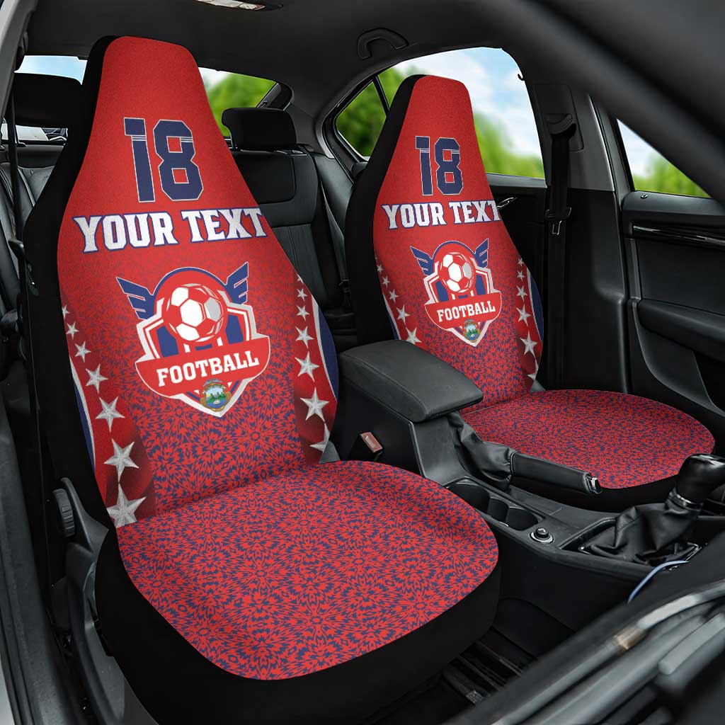 Custom Costa Rica Football Car Seat Cover Los Ticos Sporty Style - Wonder Print Shop