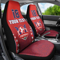Custom Costa Rica Football Car Seat Cover Los Ticos Sporty Style - Wonder Print Shop