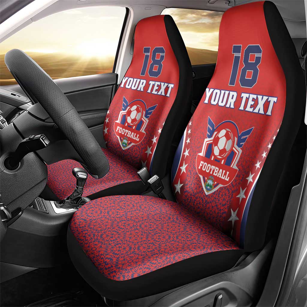 Custom Costa Rica Football Car Seat Cover Los Ticos Sporty Style - Wonder Print Shop