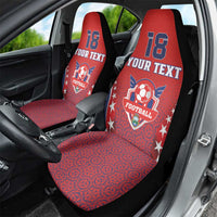 Custom Costa Rica Football Car Seat Cover Los Ticos Sporty Style - Wonder Print Shop