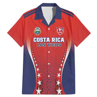 Custom Costa Rica Football Family Matching Mermaid Dress and Hawaiian Shirt Los Ticos Sporty Style - Wonder Print Shop