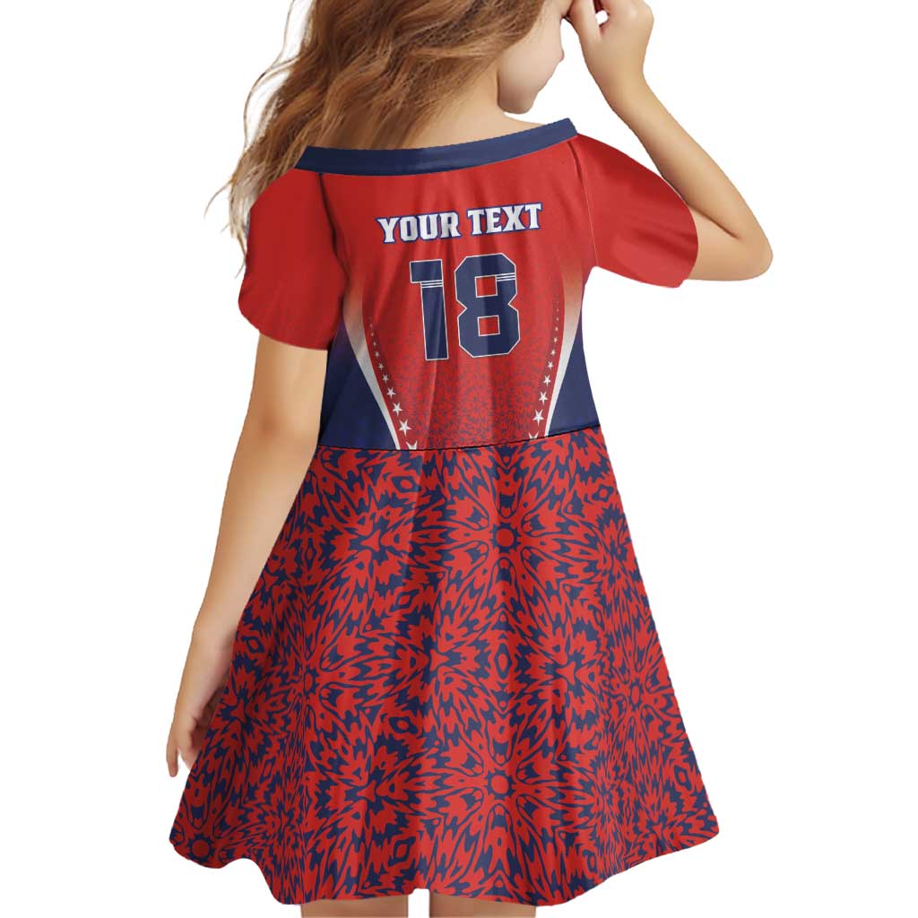 Custom Costa Rica Football Family Matching Off Shoulder Short Dress and Hawaiian Shirt Los Ticos Sporty Style - Wonder Print Shop