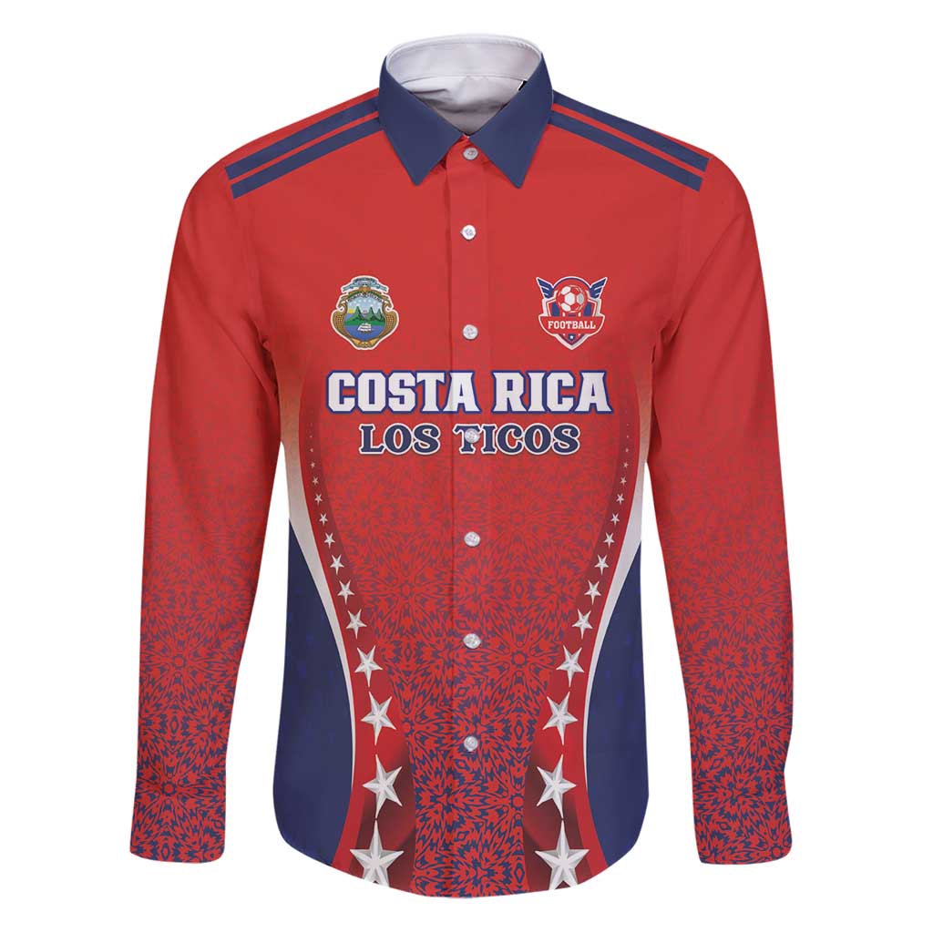 Custom Costa Rica Football Family Matching Puletasi and Hawaiian Shirt Los Ticos Sporty Style - Wonder Print Shop