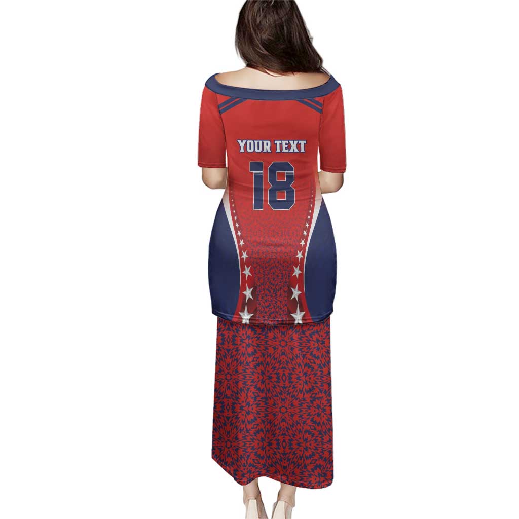 Custom Costa Rica Football Family Matching Puletasi and Hawaiian Shirt Los Ticos Sporty Style - Wonder Print Shop