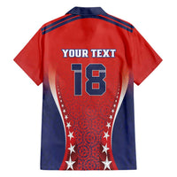 Custom Costa Rica Football Family Matching Short Sleeve Bodycon Dress and Hawaiian Shirt Los Ticos Sporty Style - Wonder Print Shop