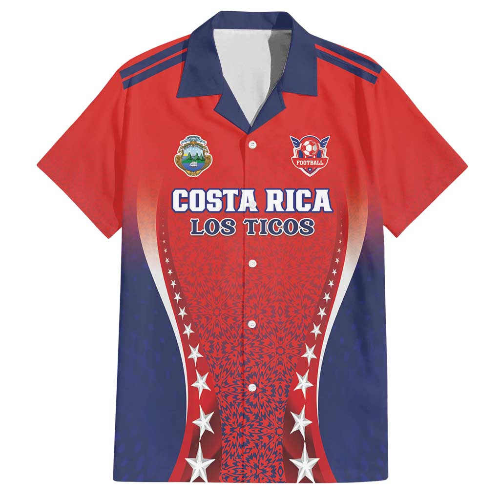 Custom Costa Rica Football Family Matching Summer Maxi Dress and Hawaiian Shirt Los Ticos Sporty Style - Wonder Print Shop