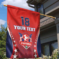 Custom Costa Rica Football Garden Flag Los Ticos Sporty Style - Wonder Print Shop