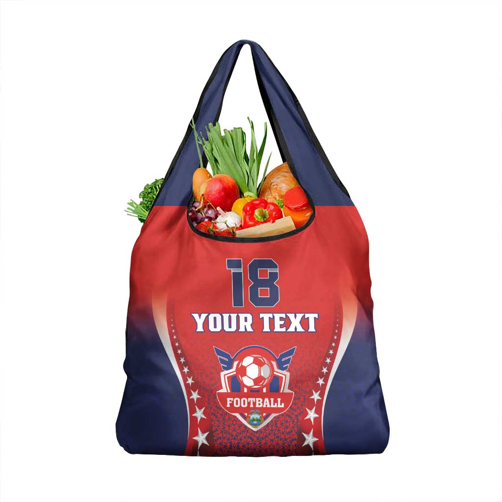 Custom Costa Rica Football Grocery Bag Los Ticos Sporty Style - Wonder Print Shop
