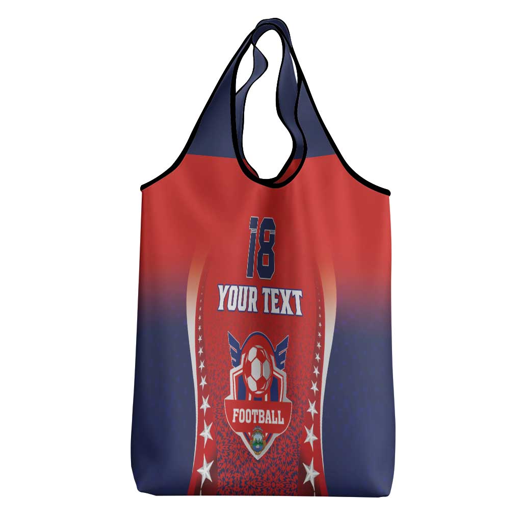 Custom Costa Rica Football Grocery Bag Los Ticos Sporty Style - Wonder Print Shop