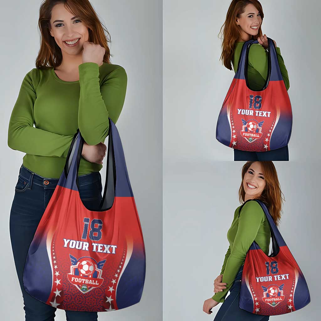 Custom Costa Rica Football Grocery Bag Los Ticos Sporty Style - Wonder Print Shop