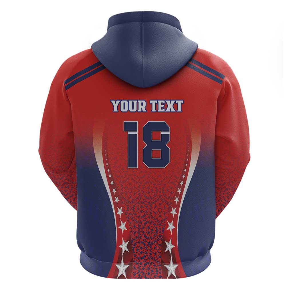Custom Costa Rica Football Hoodie Los Ticos Sporty Style - Wonder Print Shop