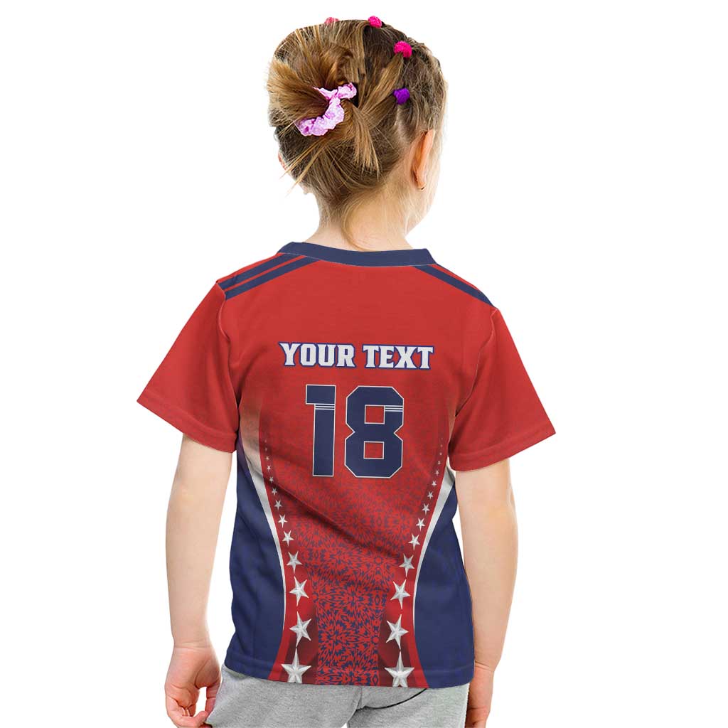 Custom Costa Rica Football Kid T Shirt Los Ticos Sporty Style - Wonder Print Shop