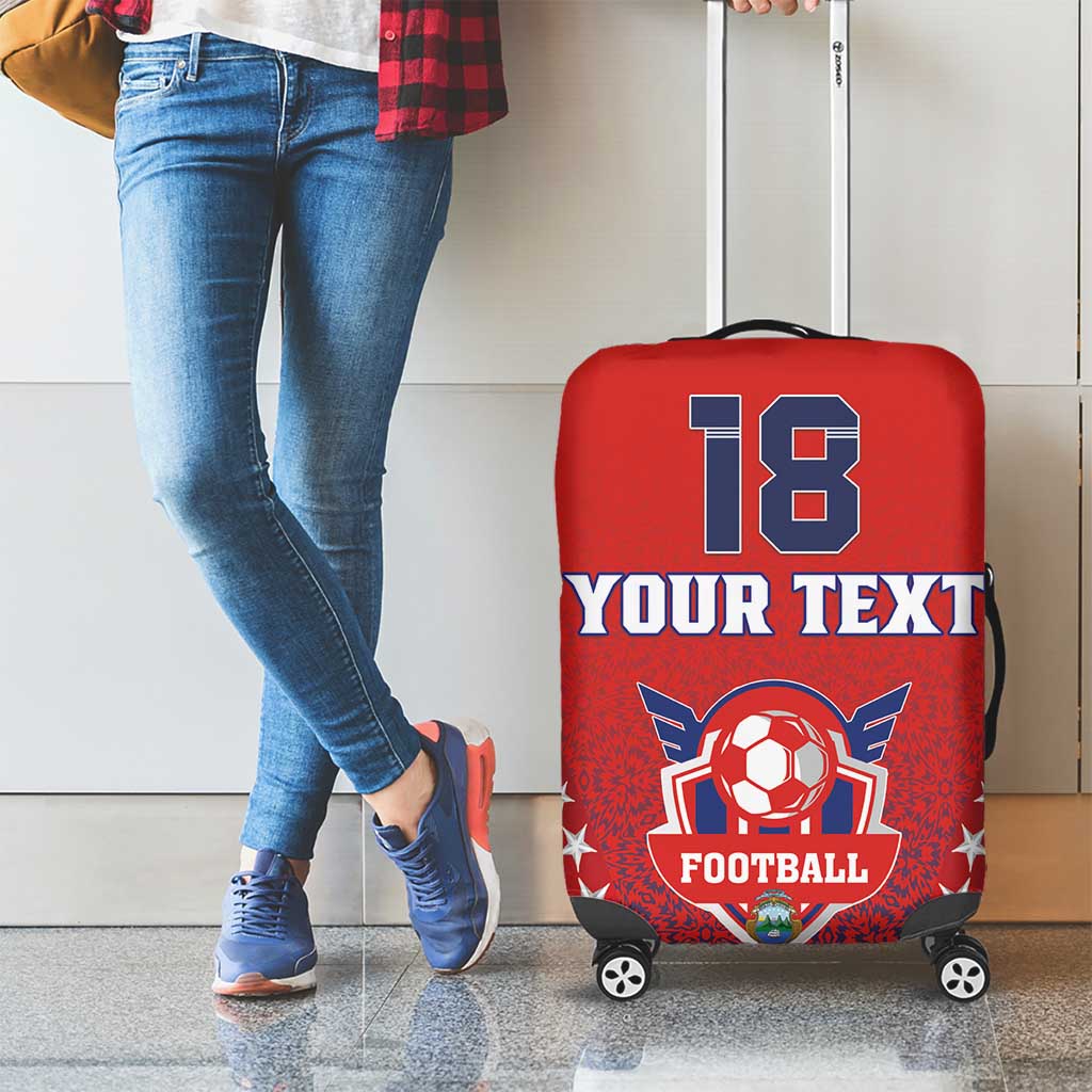Custom Costa Rica Football Luggage Cover Los Ticos Sporty Style - Wonder Print Shop