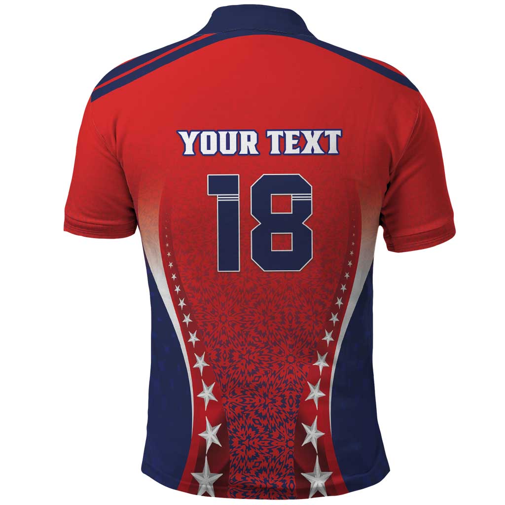 Custom Costa Rica Football Polo Shirt Los Ticos Sporty Style - Wonder Print Shop