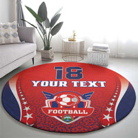 Custom Costa Rica Football Round Carpet Los Ticos Sporty Style - Wonder Print Shop