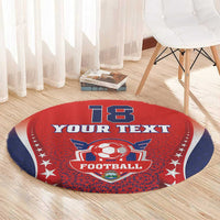 Custom Costa Rica Football Round Carpet Los Ticos Sporty Style - Wonder Print Shop