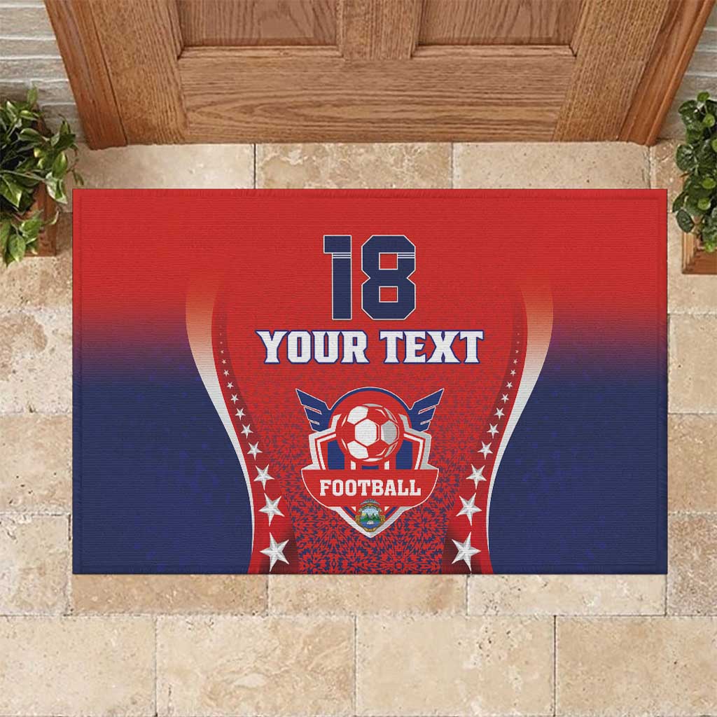 Custom Costa Rica Football Rubber Doormat Los Ticos Sporty Style - Wonder Print Shop