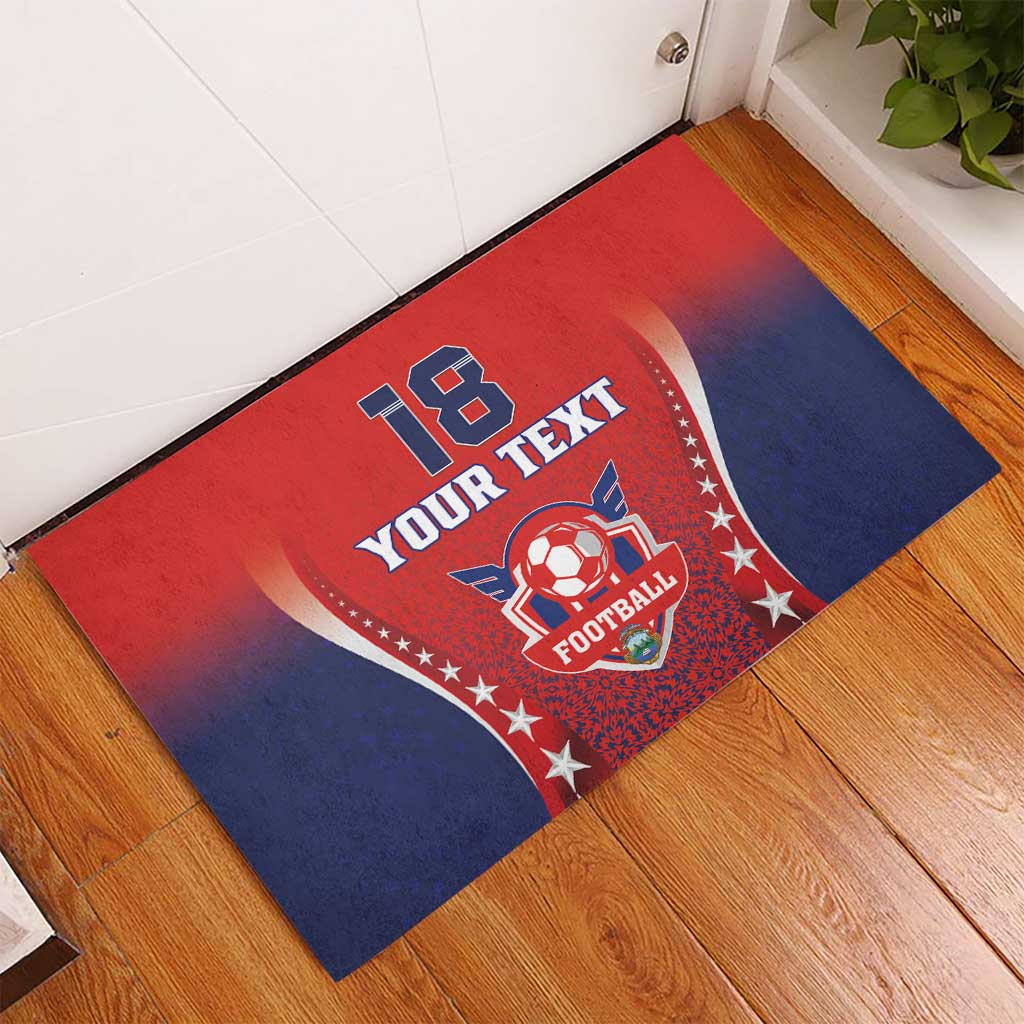 Custom Costa Rica Football Rubber Doormat Los Ticos Sporty Style - Wonder Print Shop