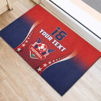 Custom Costa Rica Football Rubber Doormat Los Ticos Sporty Style - Wonder Print Shop