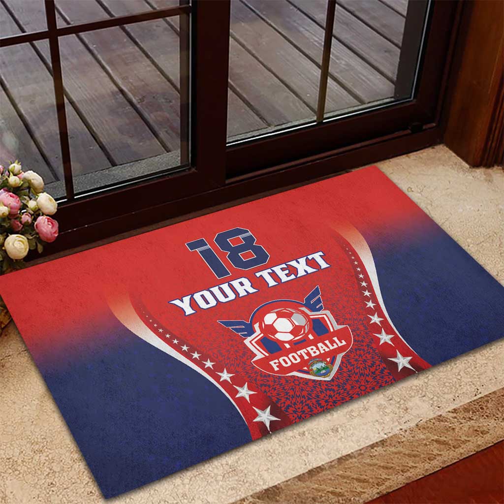 Custom Costa Rica Football Rubber Doormat Los Ticos Sporty Style - Wonder Print Shop