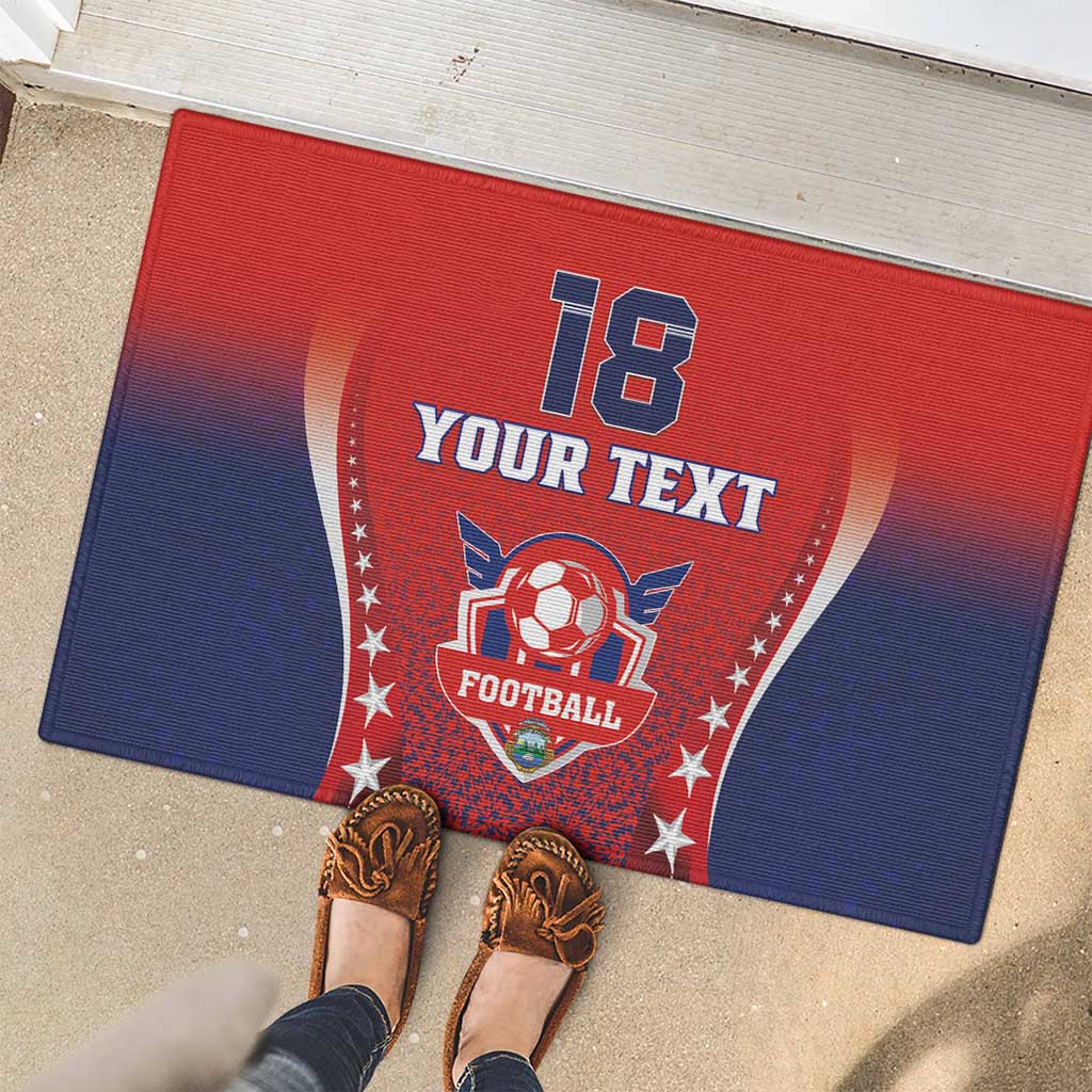 Custom Costa Rica Football Rubber Doormat Los Ticos Sporty Style - Wonder Print Shop