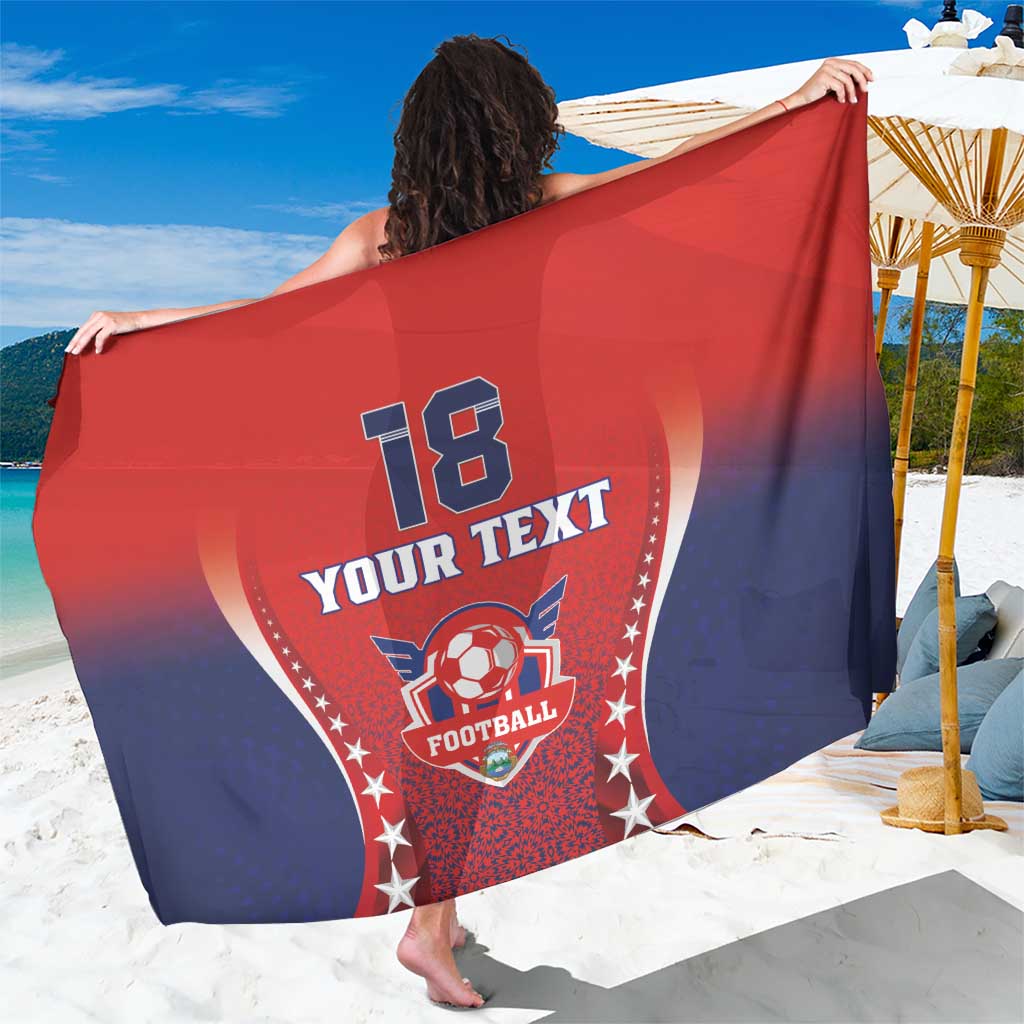 Custom Costa Rica Football Sarong Los Ticos Sporty Style - Wonder Print Shop