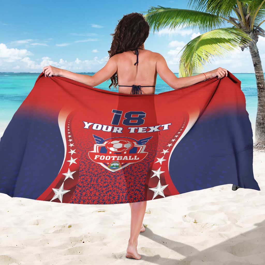 Custom Costa Rica Football Sarong Los Ticos Sporty Style - Wonder Print Shop