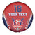 Custom Costa Rica Football Spare Tire Cover Los Ticos Sporty Style - Wonder Print Shop