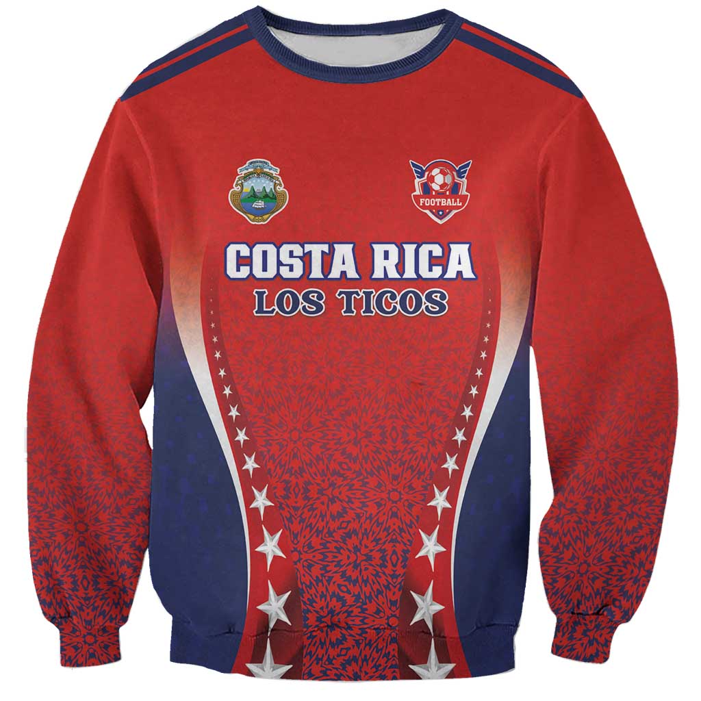 Custom Costa Rica Football Sweatshirt Los Ticos Sporty Style - Wonder Print Shop
