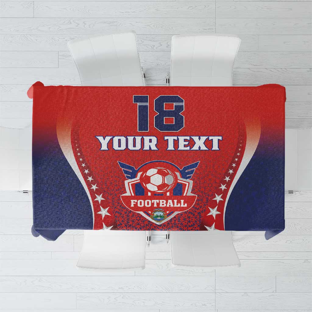 Custom Costa Rica Football Tablecloth Los Ticos Sporty Style - Wonder Print Shop