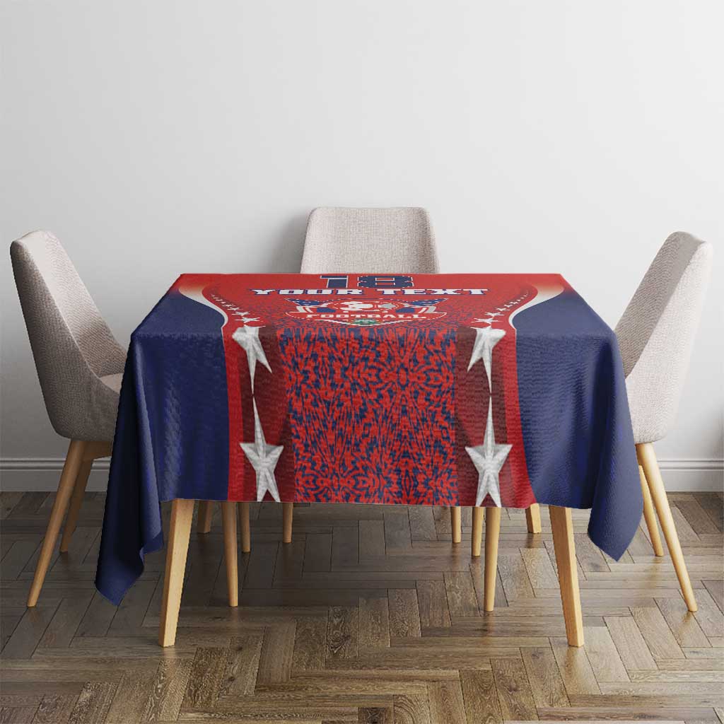 Custom Costa Rica Football Tablecloth Los Ticos Sporty Style - Wonder Print Shop