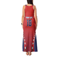Custom Costa Rica Football Tank Maxi Dress Los Ticos Sporty Style - Wonder Print Shop