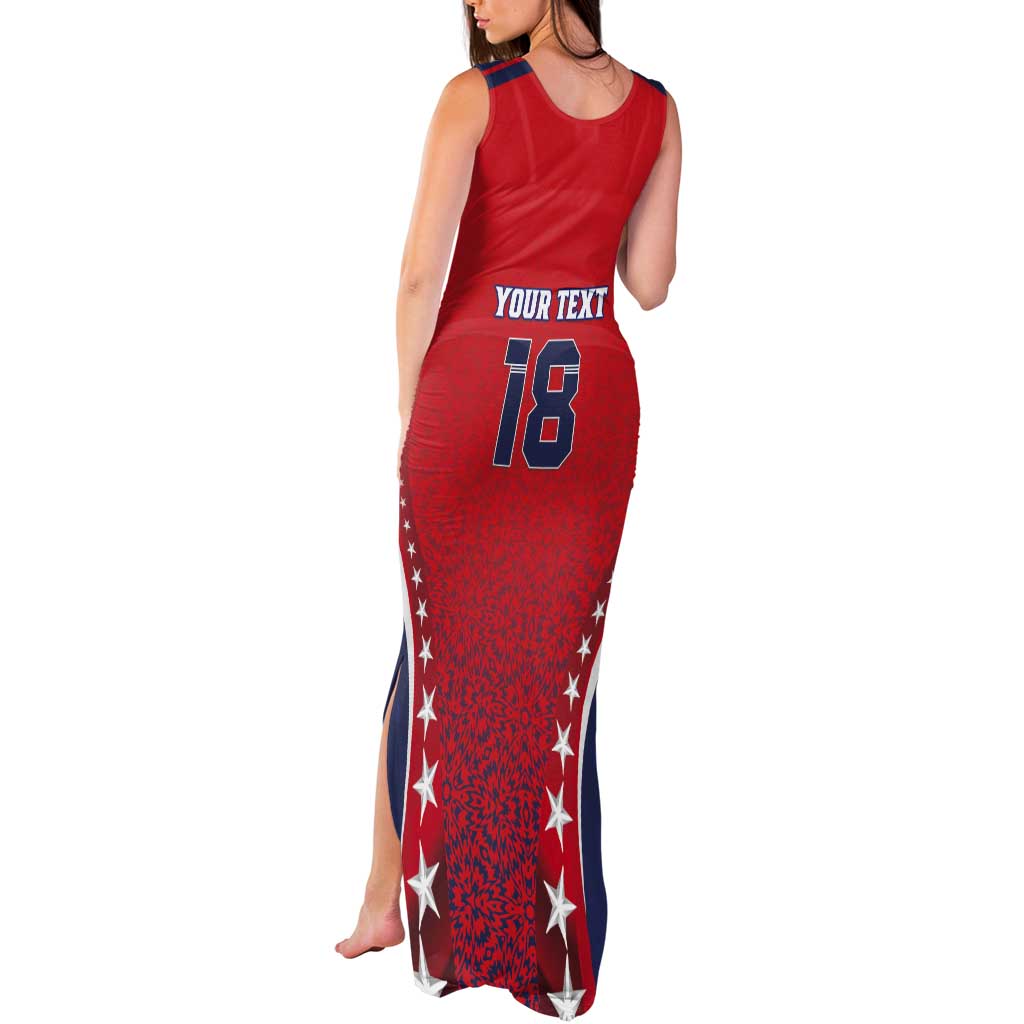 Custom Costa Rica Football Tank Maxi Dress Los Ticos Sporty Style - Wonder Print Shop