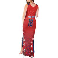 Custom Costa Rica Football Tank Maxi Dress Los Ticos Sporty Style - Wonder Print Shop