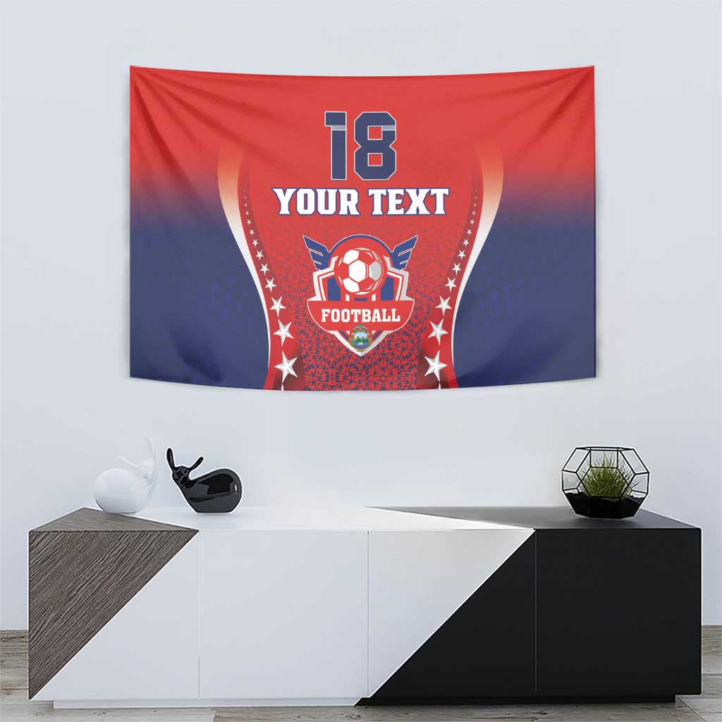 Custom Costa Rica Football Tapestry Los Ticos Sporty Style - Wonder Print Shop