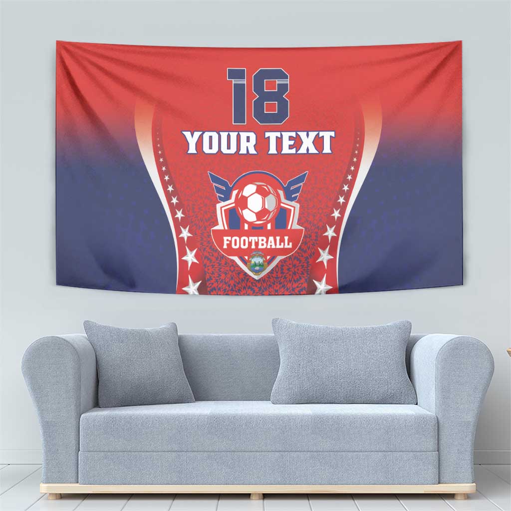 Custom Costa Rica Football Tapestry Los Ticos Sporty Style - Wonder Print Shop