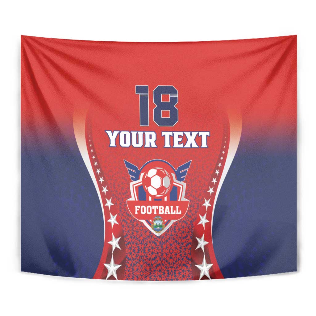 Custom Costa Rica Football Tapestry Los Ticos Sporty Style - Wonder Print Shop