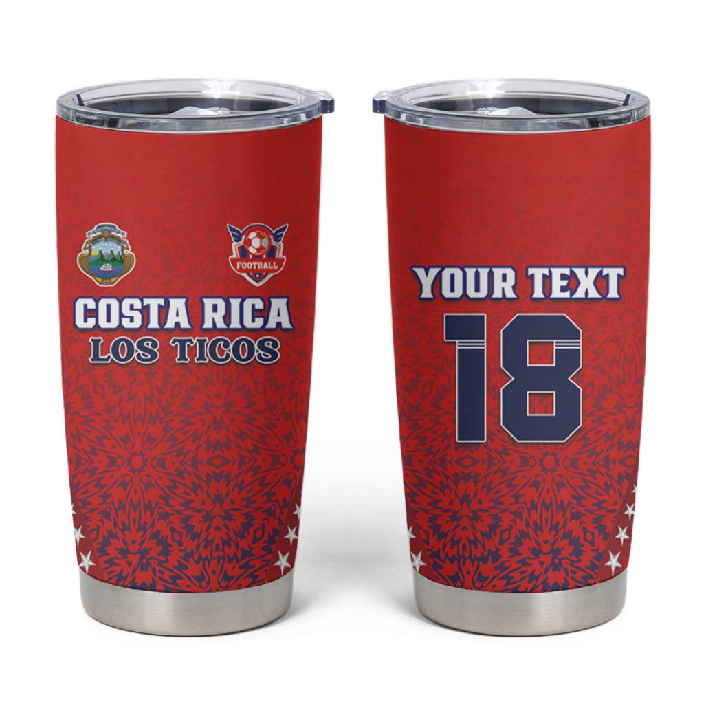 Custom Costa Rica Football Tumbler Cup Los Ticos Sporty Style - Wonder Print Shop