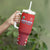 Custom Costa Rica Football Tumbler With Handle Los Ticos Sporty Style - Wonder Print Shop